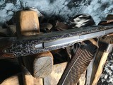 1937 Winchester Model 42 Solid Rib Skeet Pump .410 Shotgun, Signed, Angelo Bee Engraved W/Gold Game Scenes, Stunning! Trades Welcome! - 6 of 22
