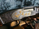 1937 Winchester Model 42 Solid Rib Skeet Pump .410 Shotgun, Signed, Angelo Bee Engraved W/Gold Game Scenes, Stunning! Trades Welcome! - 1 of 22