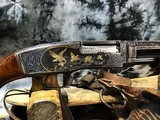 1948 Winchester Model 42, .410 Gauge Pump Skeet Shotgun, Angelo Bee Master Engraved W/Gold Inlay Game Scenes, Trades Welcome! - 2 of 24