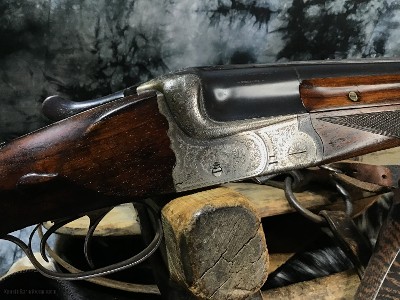 1947 Mfg. AYA Merkel Scalloped Action Boxlock O/U 12 Ga Trap Shotgun - Image 4 of 24