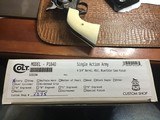 1997 Colt Custom Shop SAA, 4.75 inch, .45 Colt, Factory Elephant Ivory, Gorgeous Unfired SAA - 20 of 25