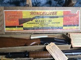 1935 Mfg. Winchester model 42 Hammerless Repeating Shotgun, .410 Bore, W/ Box, Papers & Tools - 5 of 25