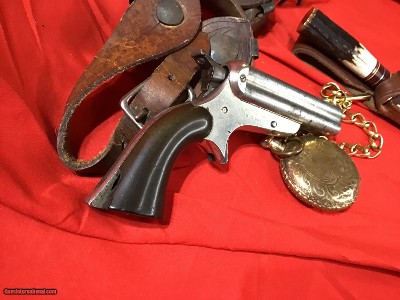 1862 Sharps Pepperbox, .32 cal, Rare 3.5 inch Barrels, Silver Plated, Antique - Image 3 of 15