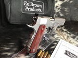 Ed Brown Custom Kobra, Stainless 1911, Bobbed Grip, Cased, As New Condition - 7 of 21