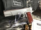 Ed Brown Custom Kobra, Stainless 1911, Bobbed Grip, Cased, As New Condition - 2 of 21