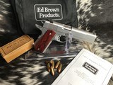 Ed Brown Custom Kobra, Stainless 1911, Bobbed Grip, Cased, As New Condition - 6 of 21