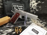 Ed Brown Custom Kobra, Stainless 1911, Bobbed Grip, Cased, As New Condition
