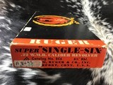 1968 Ruger “Super Single Six”, Flattop .22LR W/22 WMR Extra Cylinder, Boxed, Like New In Box - 3 of 22