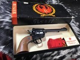 1968 Ruger “Super Single Six”, Flattop .22LR W/22 WMR Extra Cylinder, Boxed, Like New In Box