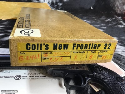 1978 Mfg. Colt New Frontier W/ Dual Cylinders, .22LR/.22WMR, Unfired In Box W/Receipt - Image 9 of 25