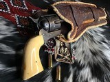 1878 Mfg. Colt SAA, First Year .44/40, 7.5 Inch, One Piece Ivory Grips, Presentation Cased, Antique - 21 of 25