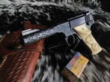 1948 High Standard H-D Military, Engraved W/Carved Ivory Grips, Gorgeous - 2 of 25