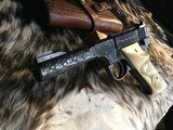 1948 High Standard H-D Military, Engraved W/Carved Ivory Grips, Gorgeous - 23 of 25