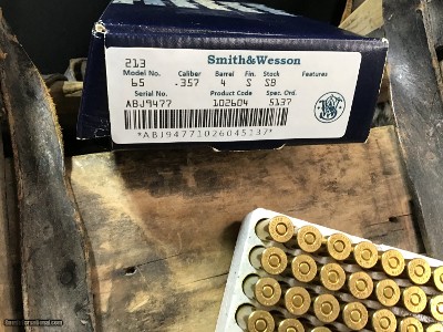 Smith & Wesson 65-3 Four inch, Square Butt, Heavy Barrel, Boxed, & Gorgeous .357 Magnum Carry Gun - Image 12 of 23