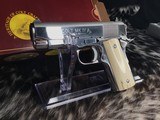 1988 Mfg. Colt Officers .45 ACP, Bright Stainless,Ivory Grips Boxed, Gorgeous, 3.5 inch