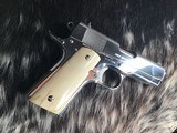 1988 Mfg. Colt Officers .45 ACP, Bright Stainless,Ivory Grips Boxed, Gorgeous, 3.5 inch - 22 of 24