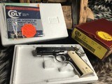 1988 Mfg. Colt Officers .45 ACP, Bright Stainless,Ivory Grips Boxed, Gorgeous, 3.5 inch - 4 of 24