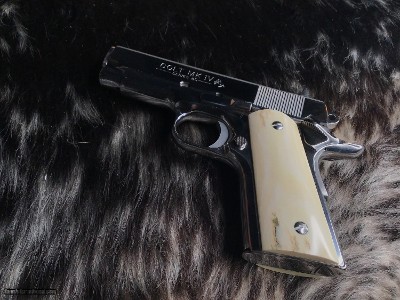 1988 Mfg. Colt Officers .45 ACP, Bright Stainless,Ivory Grips Boxed, Gorgeous, 3.5 inch - Image 19 of 24