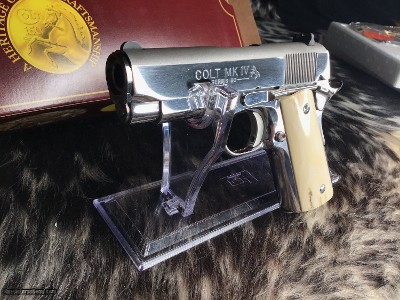 1988 Mfg. Colt Officers .45 ACP, Bright Stainless,Ivory Grips Boxed, Gorgeous, 3.5 inch - Image 11 of 24