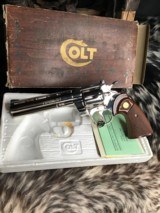 1979 Mfg. Colt Pyhon Nickel 6 Inch, Boxed, Gorgeous. Trades Welcome.