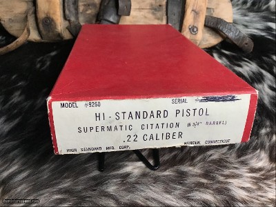 1963 High Standard Supermatic Citation model 104,22 LR, Boxed W/Barrel Wts., Ported Stabilizer & Owners Papers - Image 9 of 25