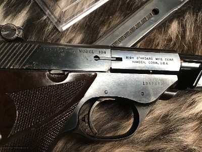 1963 High Standard Supermatic Citation model 104,22 LR, Boxed W/Barrel Wts., Ported Stabilizer & Owners Papers - Image 19 of 25