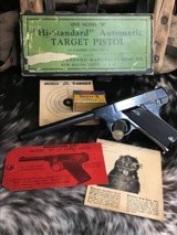 1935 High Standard Model B, Boxed with Papers & Targets, 97% ,. 22 LR - 2 of 25
