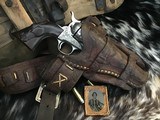 1911 Mfg. Colt SAA , 4 3/4 inch, Period Engraved, Nickel, 38/40 Cartridge, Cased, Carved Horse Grips, Gorgeous, Trades Welcome! - 24 of 25