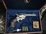 1911 Mfg. Colt SAA , 4 3/4 inch, Period Engraved, Nickel, 38/40 Cartridge, Cased, Carved Horse Grips, Gorgeous, Trades Welcome! - 6 of 25