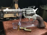 1911 Mfg. Colt SAA , 4 3/4 inch, Period Engraved, Nickel, 38/40 Cartridge, Cased, Carved Horse Grips, Gorgeous, Trades Welcome! - 17 of 25