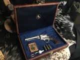 1911 Mfg. Colt SAA , 4 3/4 inch, Period Engraved, Nickel, 38/40 Cartridge, Cased, Carved Horse Grips, Gorgeous, Trades Welcome! - 5 of 25