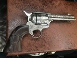 1911 Mfg. Colt SAA , 4 3/4 inch, Period Engraved, Nickel, 38/40 Cartridge, Cased, Carved Horse Grips, Gorgeous, Trades Welcome! - 19 of 25