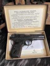 1921 Mfg. Colt model 1908, .380 acp, Engraved, Boxed, Excellent. Trades Welcome - 4 of 25