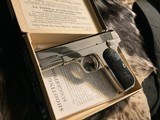 1921 Mfg. Colt model 1903, .32 acp, Factory Nickel, Boxed, Stunning, Trades Welcome - 5 of 25