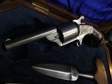 Antique Moore Teatfire .32 Revolver, Engraved, Cased With Antique Push Dagger & Ivory Cartridge Box, Excellent, Trades Welcome - 10 of 25
