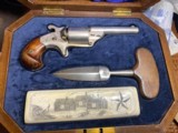 Antique Moore Teatfire .32 Revolver, Engraved, Cased With Antique Push Dagger & Ivory Cartridge Box, Excellent, Trades Welcome - 6 of 25