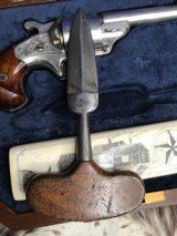 Antique Moore Teatfire .32 Revolver, Engraved, Cased With Antique Push Dagger & Ivory Cartridge Box, Excellent, Trades Welcome - 20 of 25