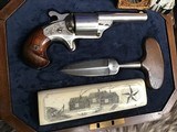 Antique Moore Teatfire .32 Revolver, Engraved, Cased With Antique Push Dagger & Ivory Cartridge Box, Excellent, Trades Welcome - 9 of 25