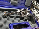 1998 Colt SAA, 4 3/4 inch, .45 Colt, Nickel, Unfired Since Factory, Cased & Gorgeous, Trades Welcome - 9 of 23