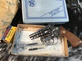1977 Smith & Wesson model 34-1 Kit Gun, Nickel 2 inch, One Owner, Unfired, Boxed NOS W/ Tools