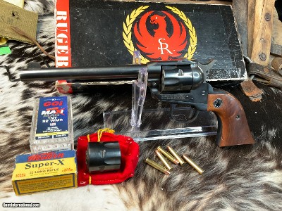 1963 Ruger Single Six .22 Magnum, W/.22LR Cylinder, Boxed, Excellent Condition