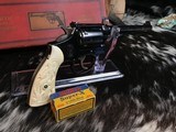 Prewar Smith & Wesson K-22 Outdoorsman, 6”, In Red Picture Box, Carved Ivory Grips, Trades Welcome - 8 of 23