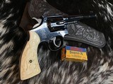 Prewar Smith & Wesson K-22 Outdoorsman, 6”, In Red Picture Box, Carved Ivory Grips, Trades Welcome - 11 of 23