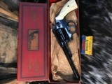 Prewar Smith & Wesson K-22 Outdoorsman, 6”, In Red Picture Box, Carved Ivory Grips, Trades Welcome - 5 of 23