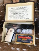 Colt 1903 Hammerless Pistol, All Original, Ivory Grips ,1922 Mfg. .32 acp, Trades Welcome - 1 of 18