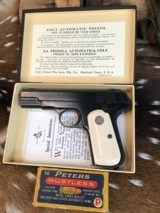 Colt 1903 Hammerless Pistol, All Original, Ivory Grips ,1922 Mfg. .32 acp, Trades Welcome - 4 of 18