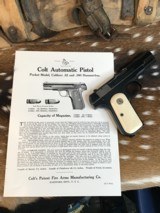 Colt 1903 Hammerless Pistol, All Original, Ivory Grips ,1922 Mfg. .32 acp, Trades Welcome - 9 of 17