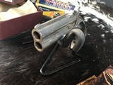 Antique Remington Model 95 Double Derringer, “ Two Liner” Barrel Rib Address, Made 1868-1888, Nickel. .41 Short RF, Boxed - 14 of 19