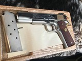 1976 Colt Series 70 1911, .45 acp. Brilliant Nickel Finish, Stunning , Boxed, Trades Welcome. - 16 of 22