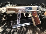 1976 Colt Series 70 1911, .45 acp. Brilliant Nickel Finish, Stunning , Boxed, Trades Welcome. - 4 of 22